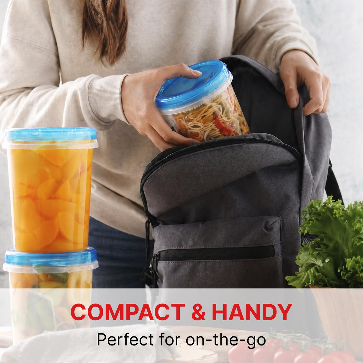 Tafura durable reusable container stands up to daily washing.