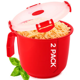 Tafura microwave bowl with lid 34oz ideal for reheating soups or oats.