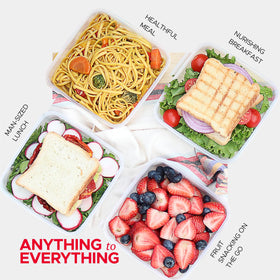 Tafura Premium Sandwich Containers compact stackable design saves space.