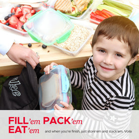 Tafura Premium Sandwich Containers showing silicone-fresh-seal for lasting freshness.