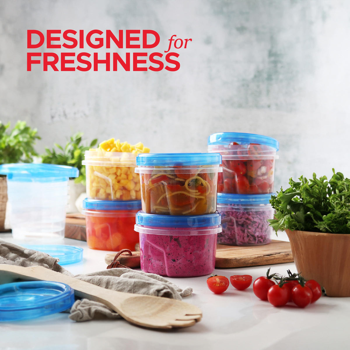 Tafura screw-on lids seal tight to prevent spills