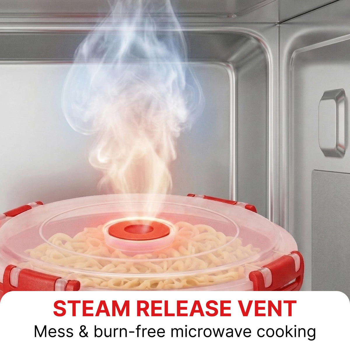 Tafura vent tab design enables steam release during heating.