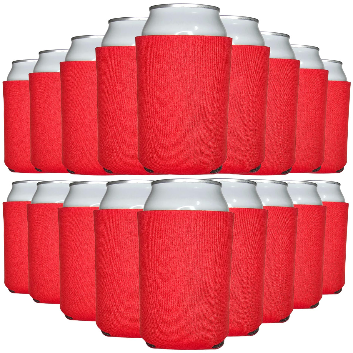 TahoeBay 50 pack blank can sleeves in vibrant colors ready for customization.