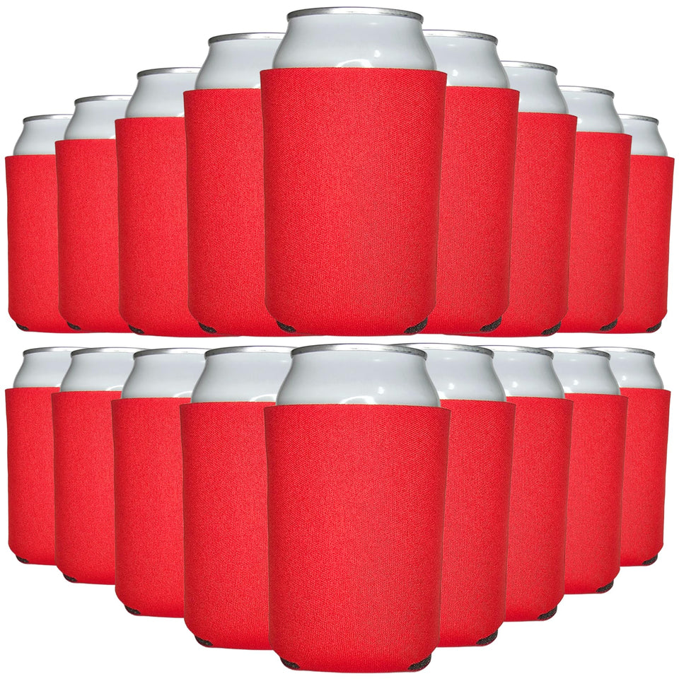 TahoeBay 50 pack blank can sleeves in vibrant colors ready for customization.