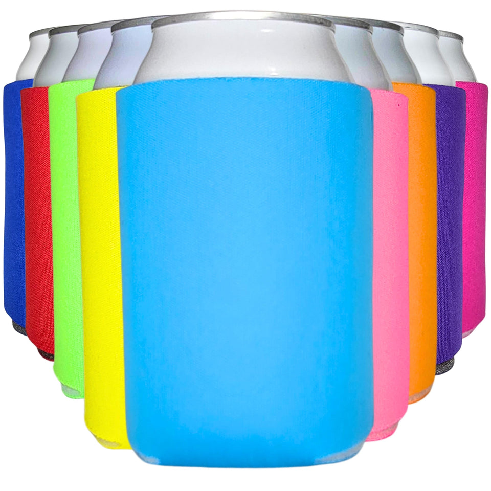 TahoeBay blank beer can cooler sleeve for 12-pack, ready for customization with vinyl or sublimation.