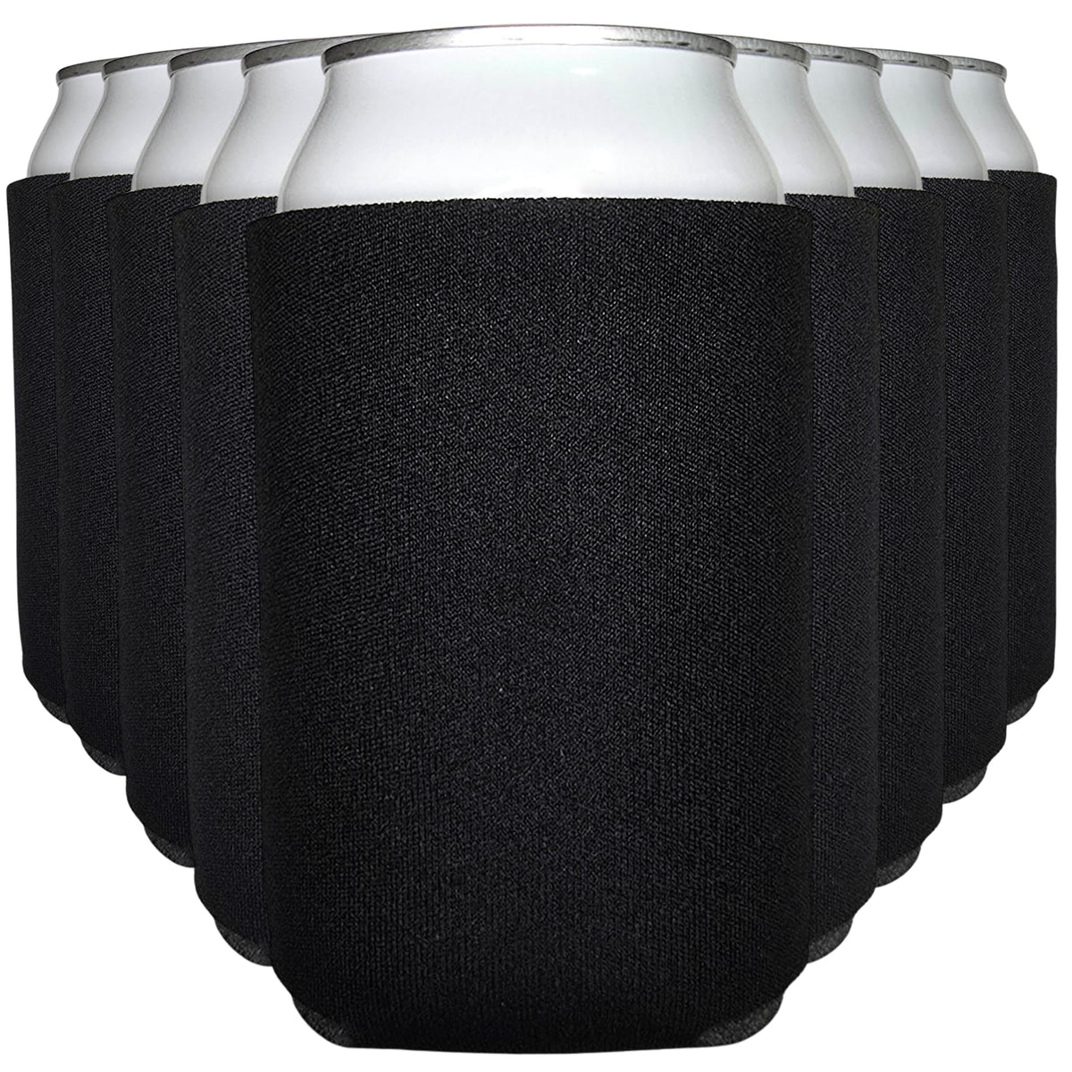 TahoeBay blank beer can cooler sleeve in black for DIY customization