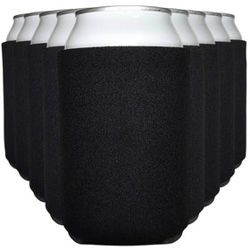 TahoeBay blank beer can cooler sleeve in black for DIY customization