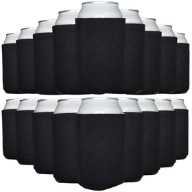 TahoeBay neoprene can cooler sleeve in black provides durable insulation for 12oz cans.