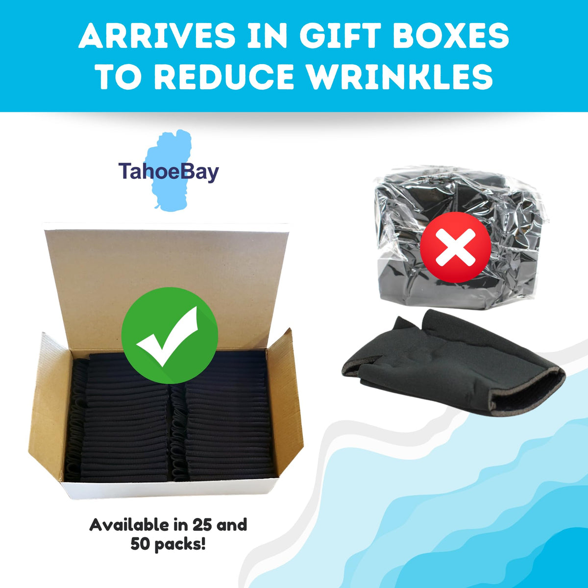 TahoeBay sleeves fit 12oz cans and 16oz bottles for beverages.