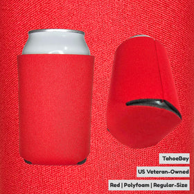TahoeBay sublimation ready cooler sleeve close up showing durable 4mm foam.