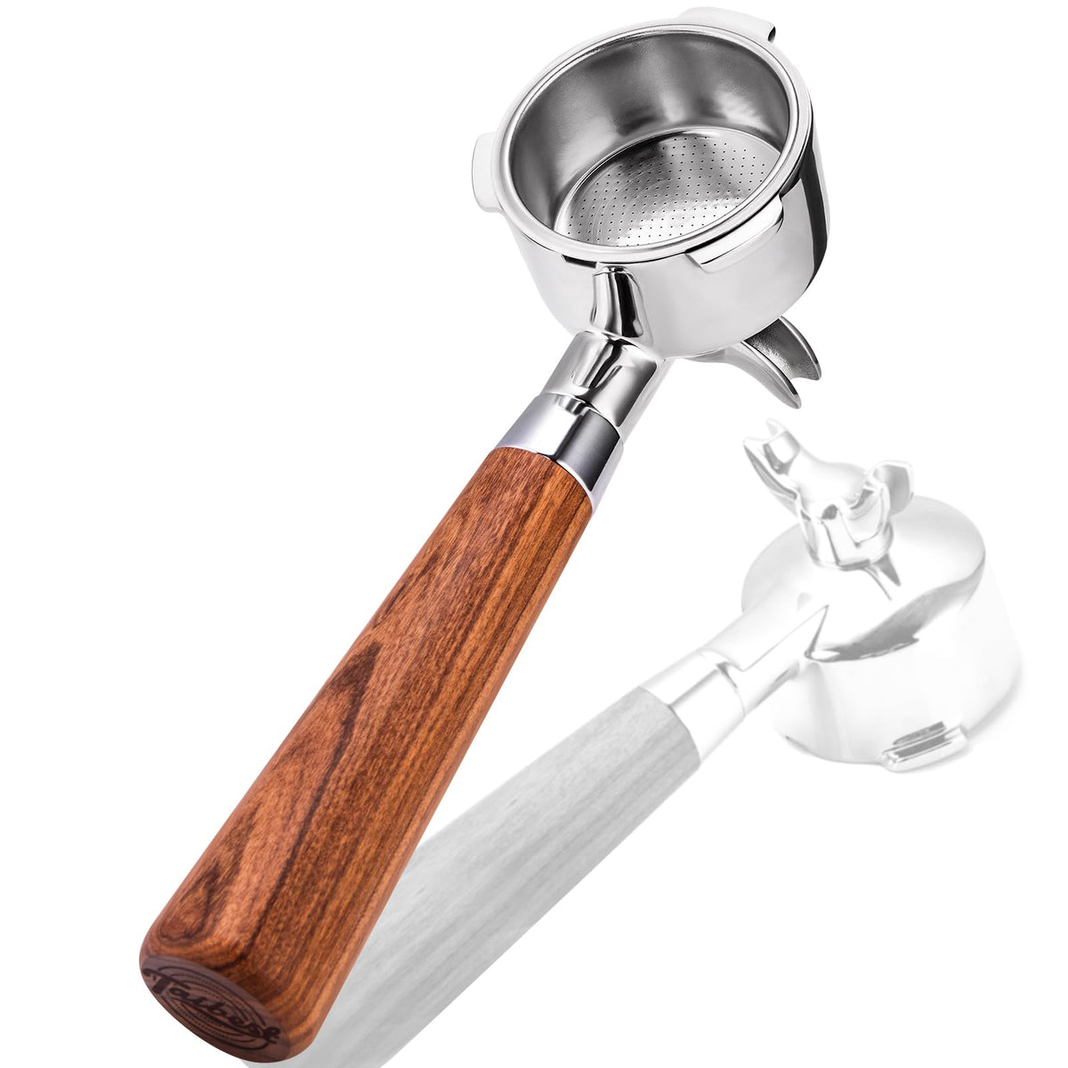 TaiBest 51mm portafilter dual spout for CASABREWS 3700, enabling efficient two-shot pours.