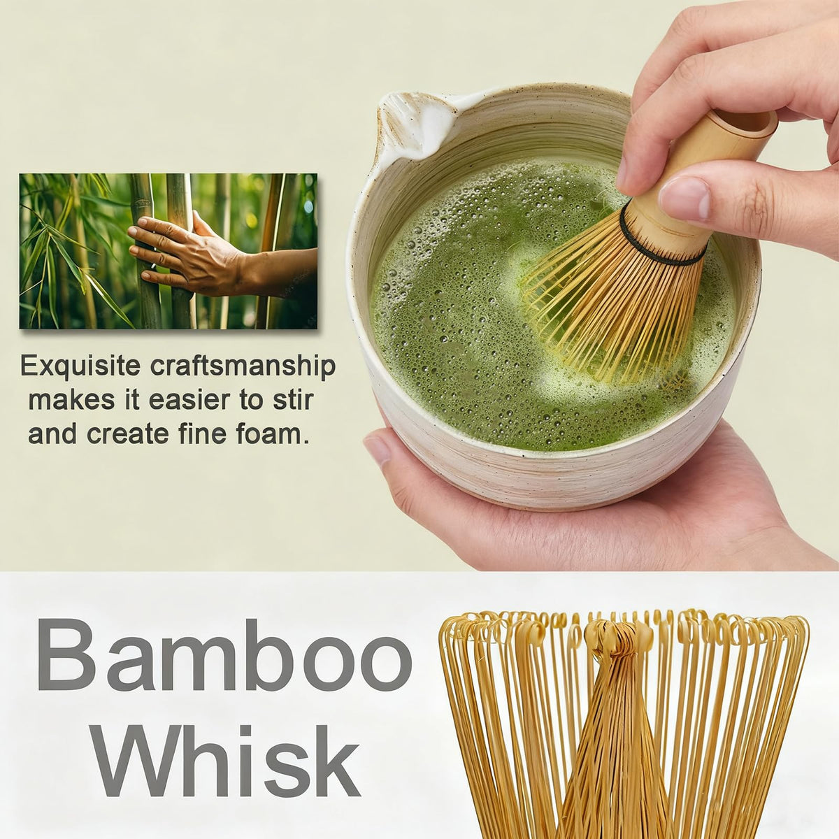 TAICORE bamboo spoon included for clean scooping and measured portions