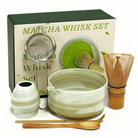 TAICORE Matcha whisk set with bamboo whisk for authentic at-home tea prep