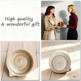 TAICORE matcha bowl spout design for controlled pouring