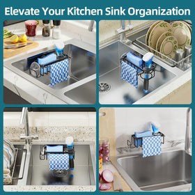 TAILI kitchen organizer keeps sponge, brush, and stopper within arm's reach