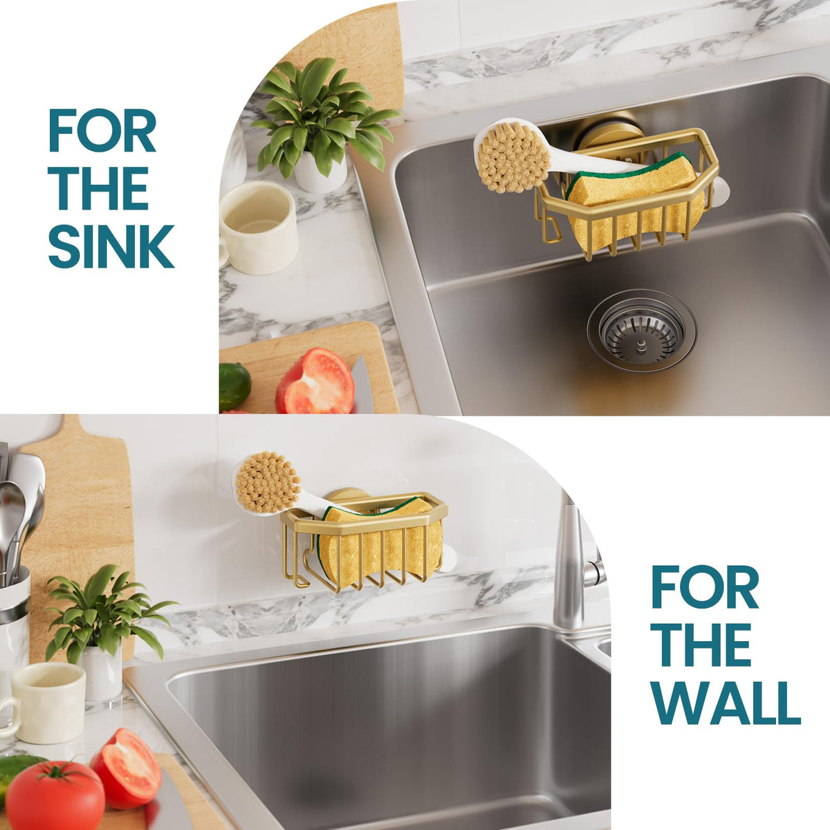 TAILI compact sink organizer saves counter space in small kitchens.