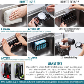 TAILI dish brush and sponge organizer keeps tools accessible