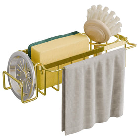 TAILI gold finish adds a modern touch to the kitchen sink area