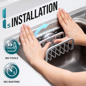 TAILI removable sink caddy allows easy repositioning without leaving residues
