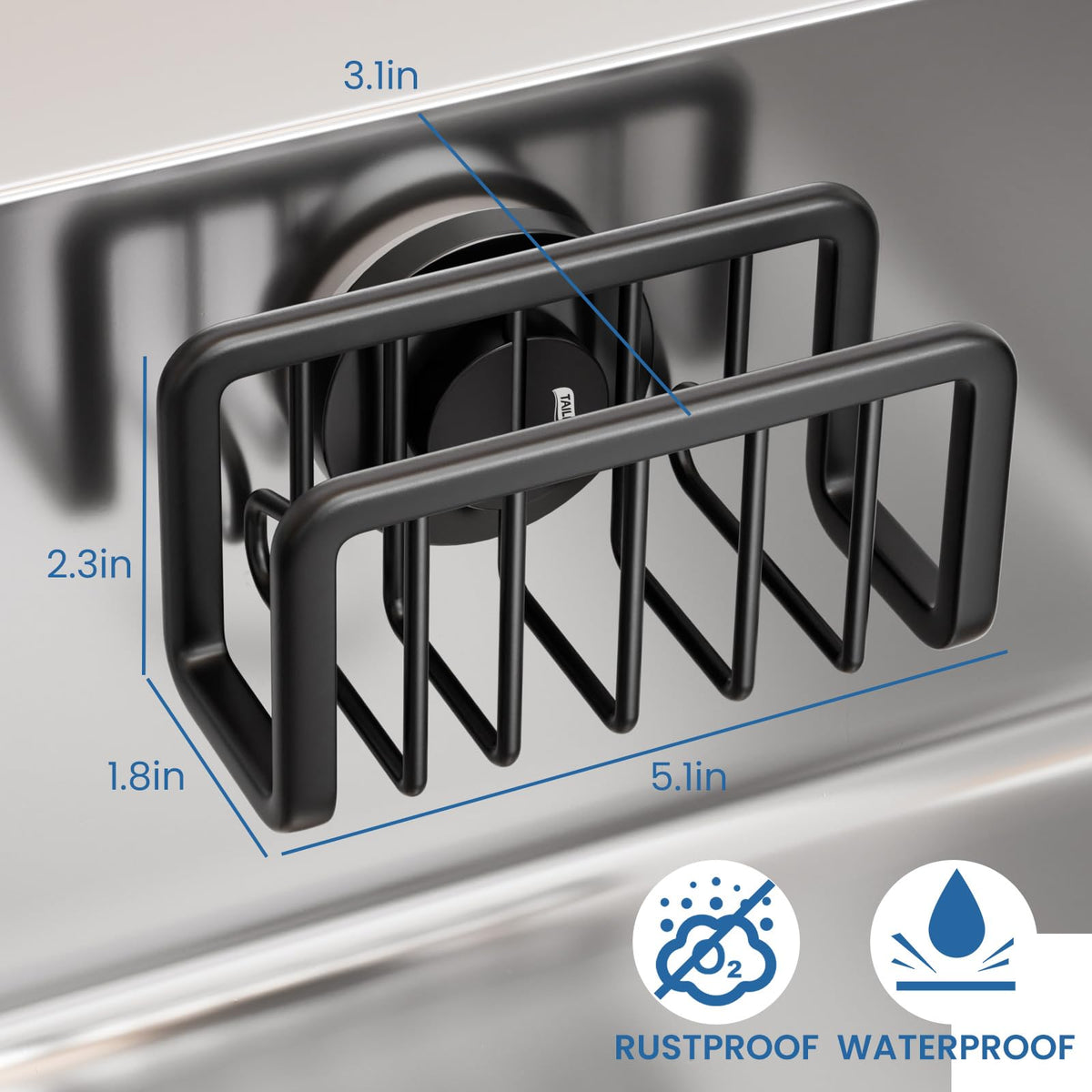 TAILI removable sponge holder for easy repositioning without residue