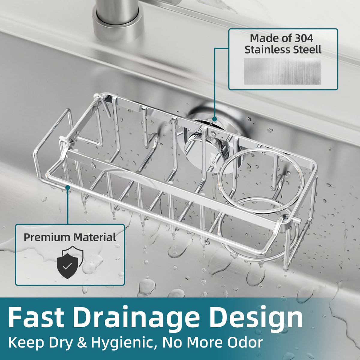 TAILI rustproof stainless steel holder resists corrosion in wet kitchen areas