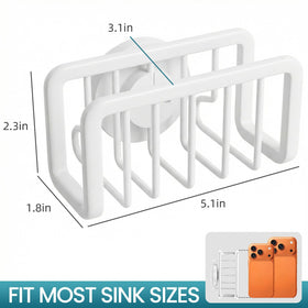 TAILI sink caddy made from rustproof aluminum for durable kitchen use.