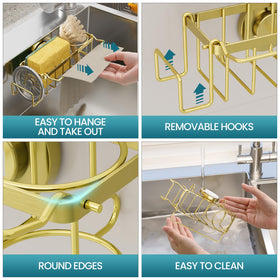 TAILI space-saving sink organizer fits compact counters.