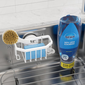 TAILI inside-sink placement keeps sponges organized and within reach.