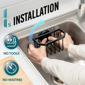 TAILI sponge holder installed on the sink wall for easy access