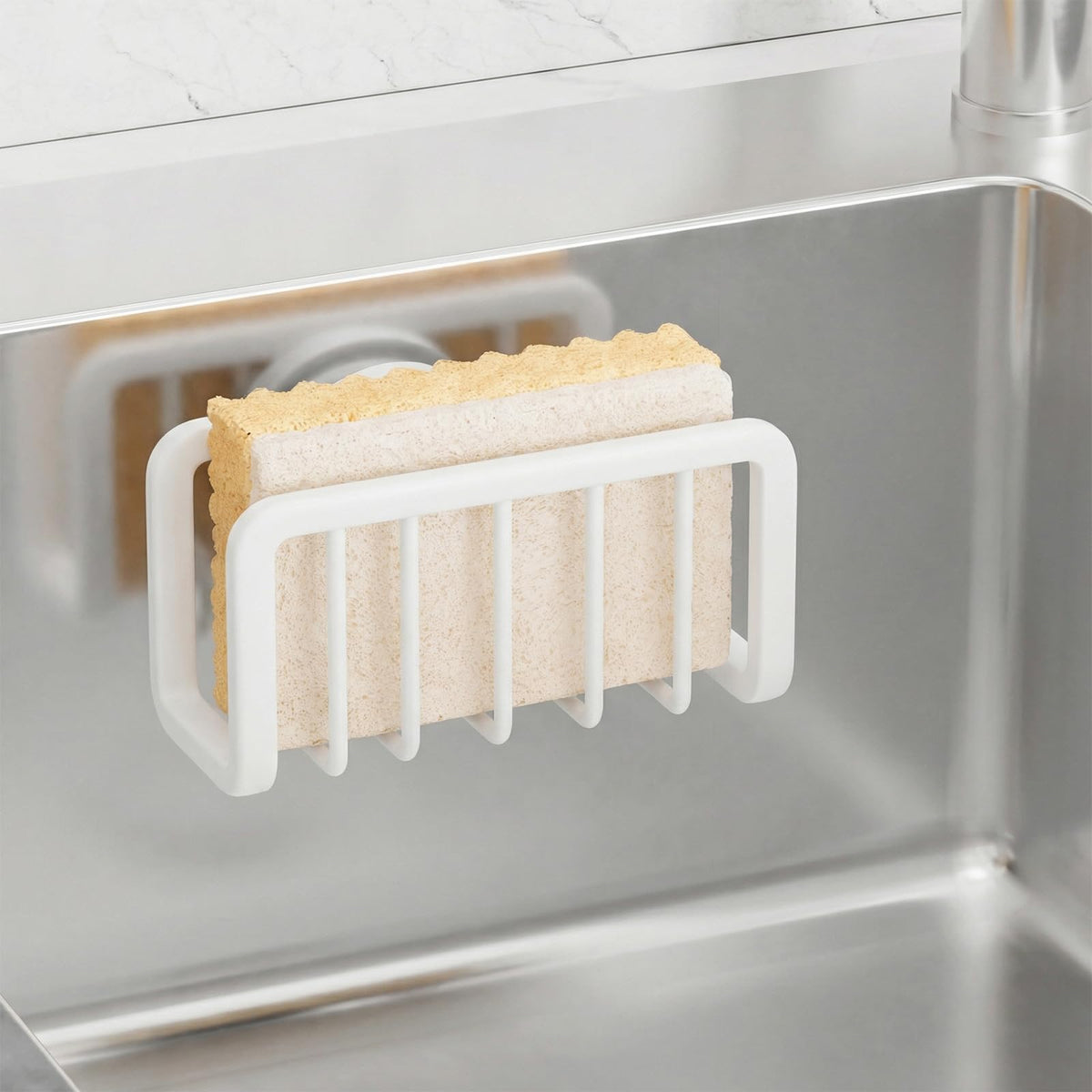TAILI sponge holder with strong suction cup keeps sponges secure and accessible.