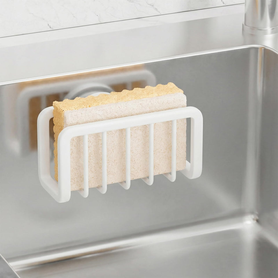 TAILI sponge holder with strong suction cup keeps sponges secure and accessible.