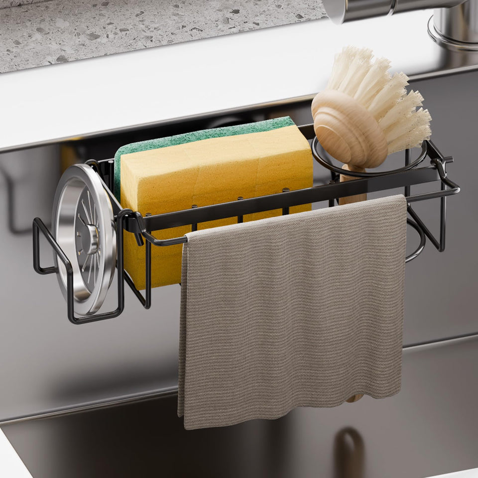 TAILI sponge holder with strong suction secures sponges on a smooth surface