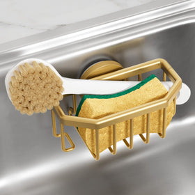 TAILI sponge holder with strong suction provides secure sink organization.