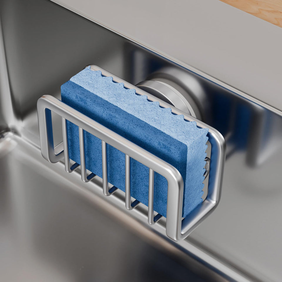 TAILI sponge holder with suction cup keeps sponges neatly organized in the kitchen