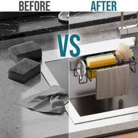 TAILI sponge brush stopper storage demonstrates versatile organization in a small sink area