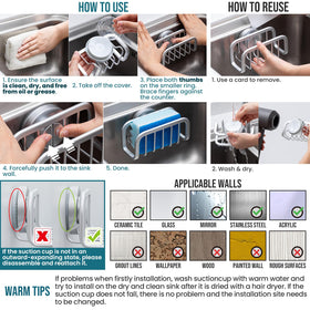 TAILI sponges and dish brush storage keeps daily tools ready