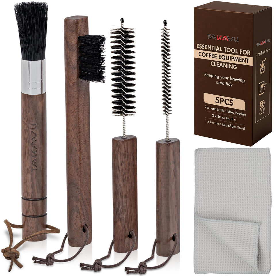 Takavu Coffee Grinder Cleaning Kit grinder brush dry use for loose grounds removal