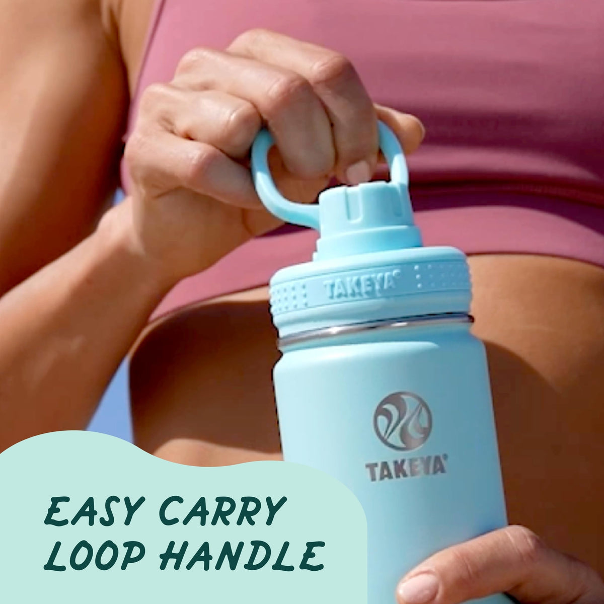 Takeya Actives 24 oz capacity keeps beverages cold.