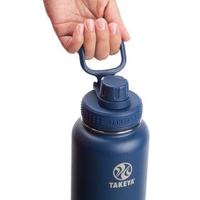 Takeya Actives 32oz bottle fits standard cup holders and gym bags
