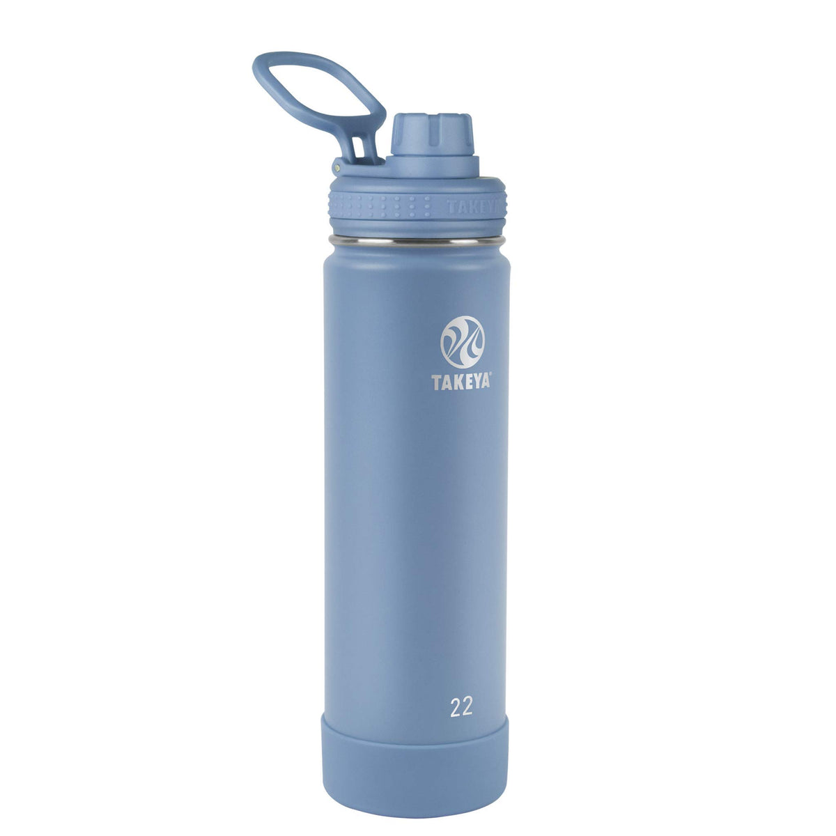Takeya Actives Bluestone 22 oz front view, durable bottle for everyday hydration
