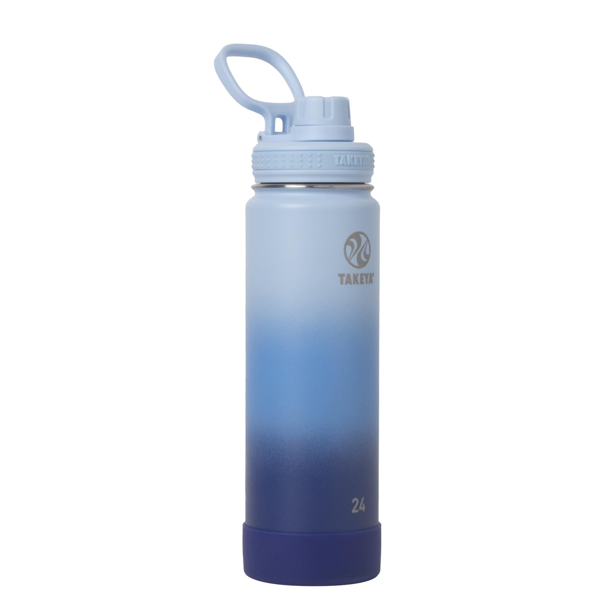 Takeya Actives bottle keeps drinks icy for 24 hours, ideal for daily workouts.