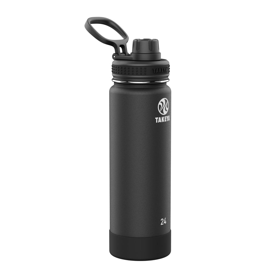 Takeya Actives bottle in hand for on-the-go hydration.