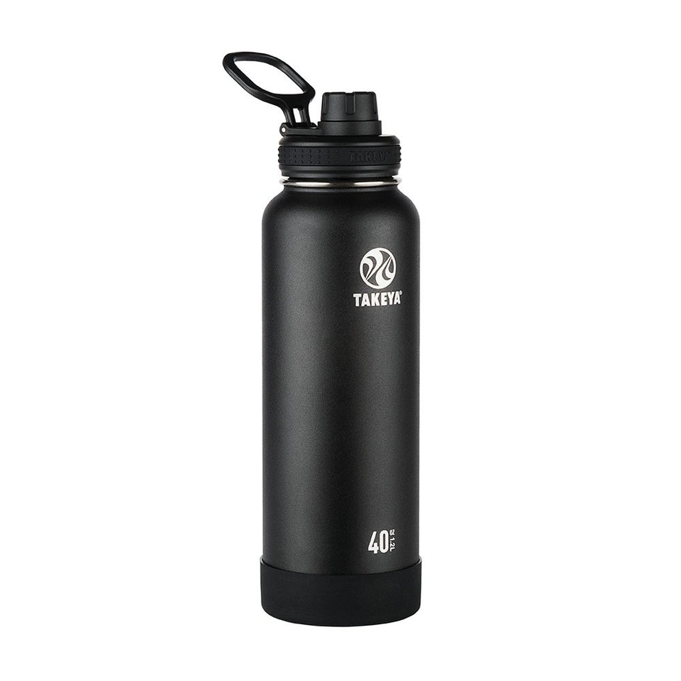 Takeya Actives bottle with insulated spout lid for spill-free hydration on the go.
