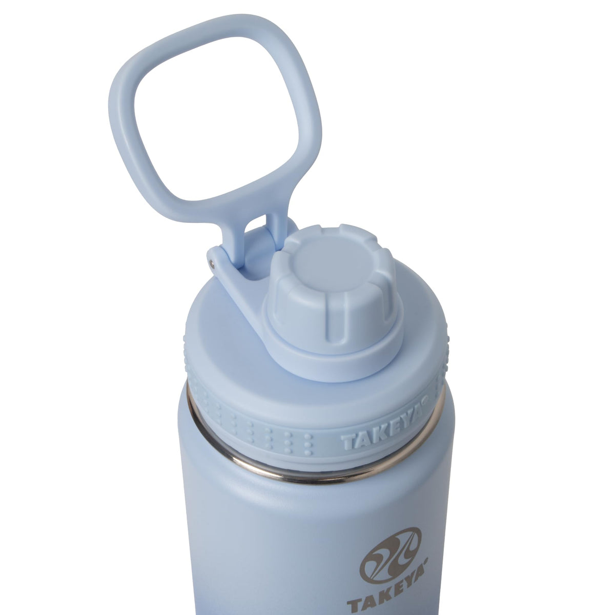 Takeya Actives insulated spout lid provides leakproof performance for secure bag carrying.