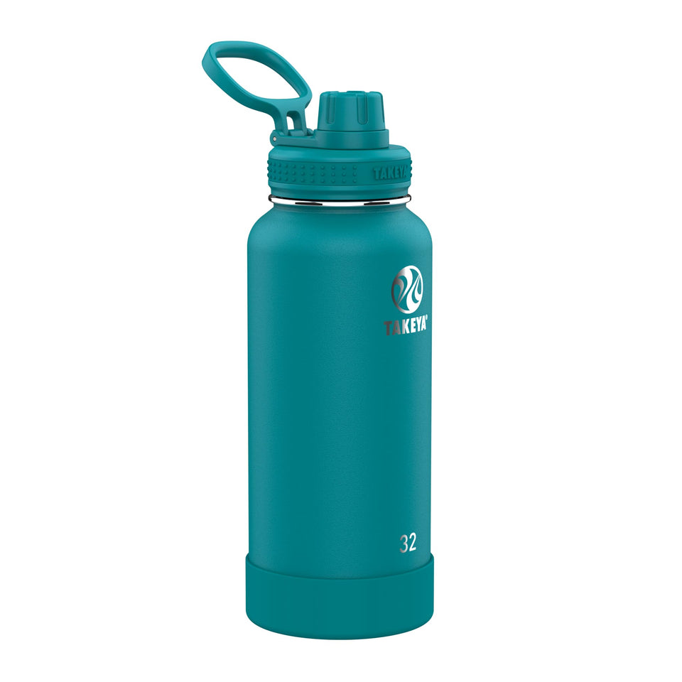 Takeya Actives bottle with spout lid for spill-free hydration during workouts.