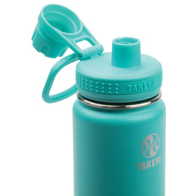 Takeya Actives teal bottle with insulated spout lid for one handed drinking