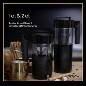 Takeya airtight lid and non-slip handle for safe pouring