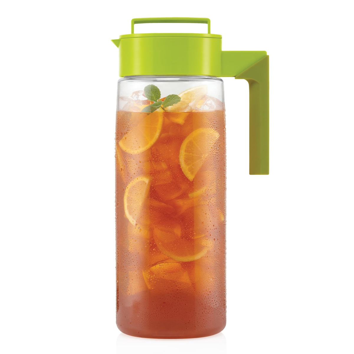 Takeya Airtight Pitcher avocado finish with spill-free pour and easy-grip handle.