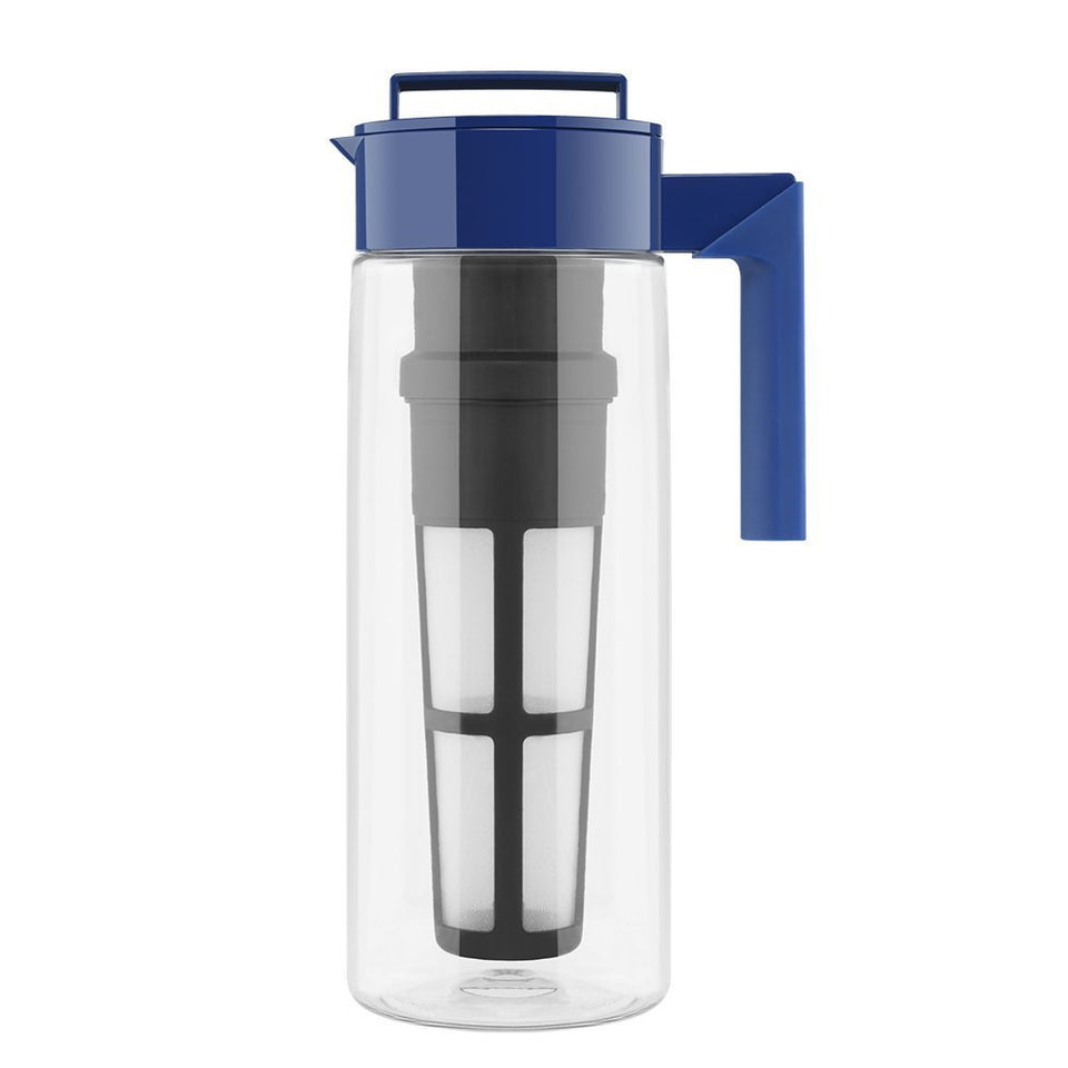 Takeya Flash Chill tea pitcher pour for easy spill-free serving of hot or iced tea.