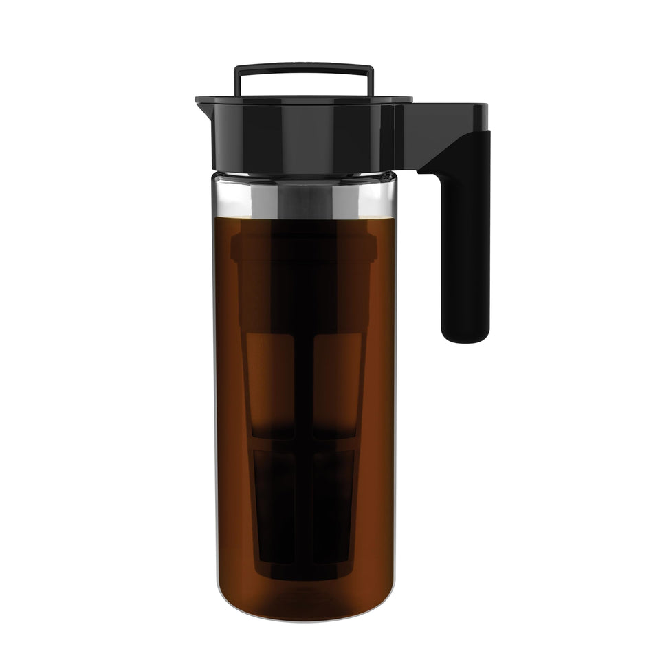 Takeya glass cold brew coffee maker 2qt with airtight lid for freshness